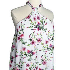 INC (International Concepts) Dress Womens Size XXL White Floral Halter Midi